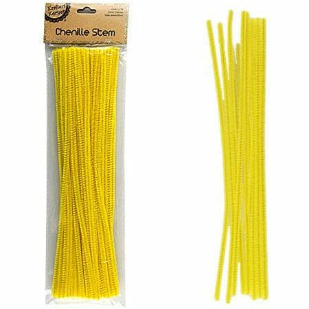 Goldenrod Krafters Korner Chenille Stems Yellow 50 Pack Pipe Cleaners