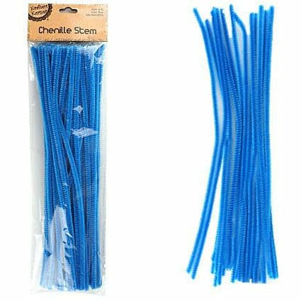 Light Gray Krafters Korner Chenille Stems Blue 50 Pack Pipe Cleaners