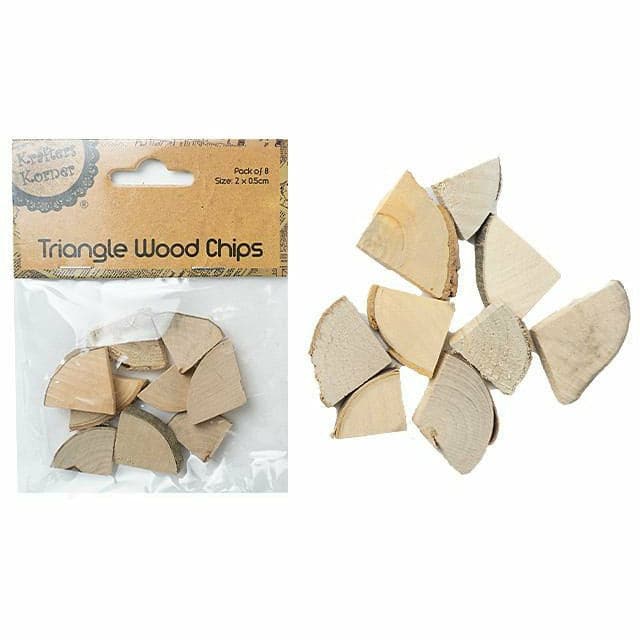 Light Gray Krafters Korner Triangle Wood Chips 8 Pack Kids Wood Craft