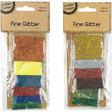 Dark Khaki Krafters Korner Craft Super Fine Glitter (6 Pack) Glitter