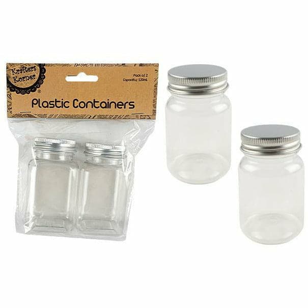 Light Gray Krafters Korner Plastic Containers (2 Pack) Craft Storage