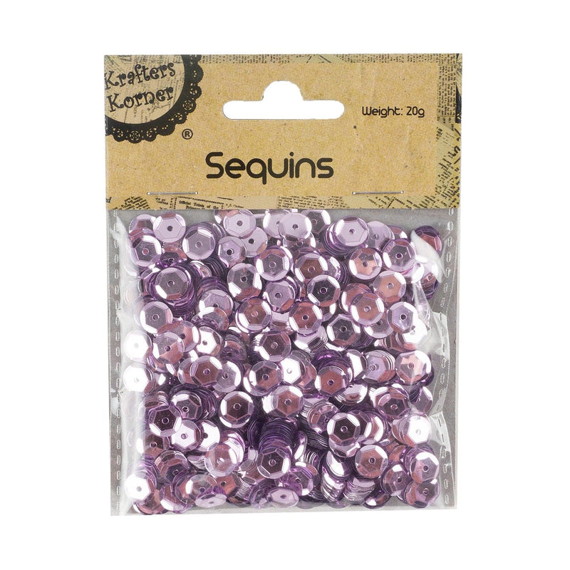 Rosy Brown Krafters Korner Sequin Light Pink Round 20g Sequins and Rhinestons