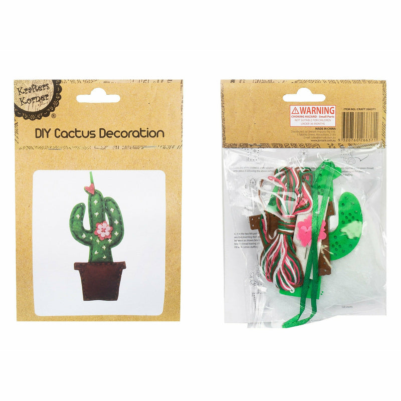 Light Gray Krafters Korner DIY Cactus Decoration Kids Craft Kits