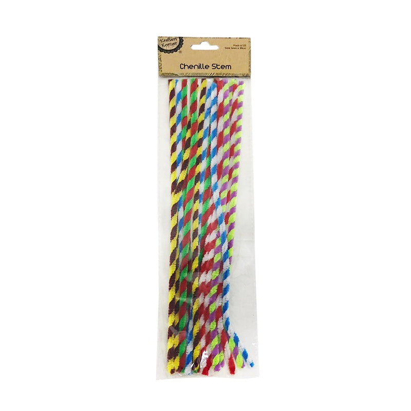 Light Gray Krafters Korner 2 Tone Chenille Stem 15 Pack Pipe Cleaners