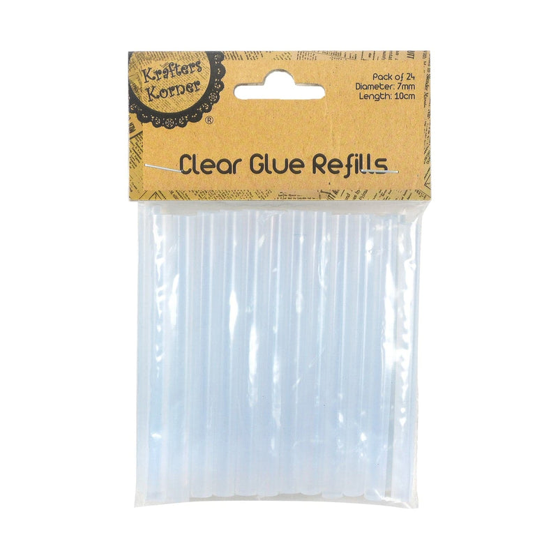 Light Gray Krafters Korner Clear Glue Stick Refills 24 Pack Glue Guns