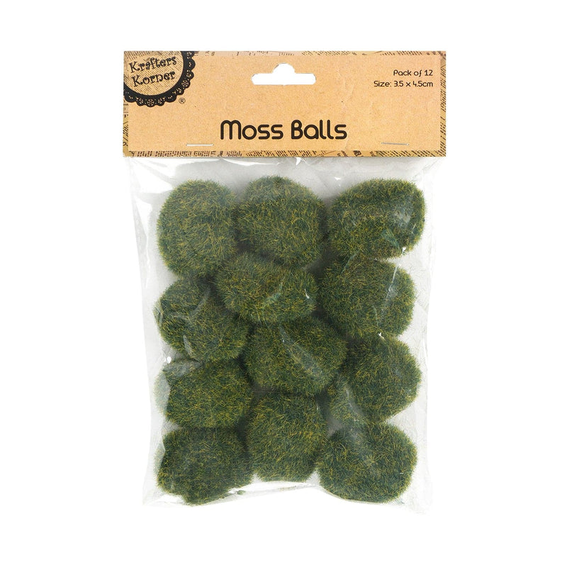 Krafters Korner Mini Moss Balls 12 Pack