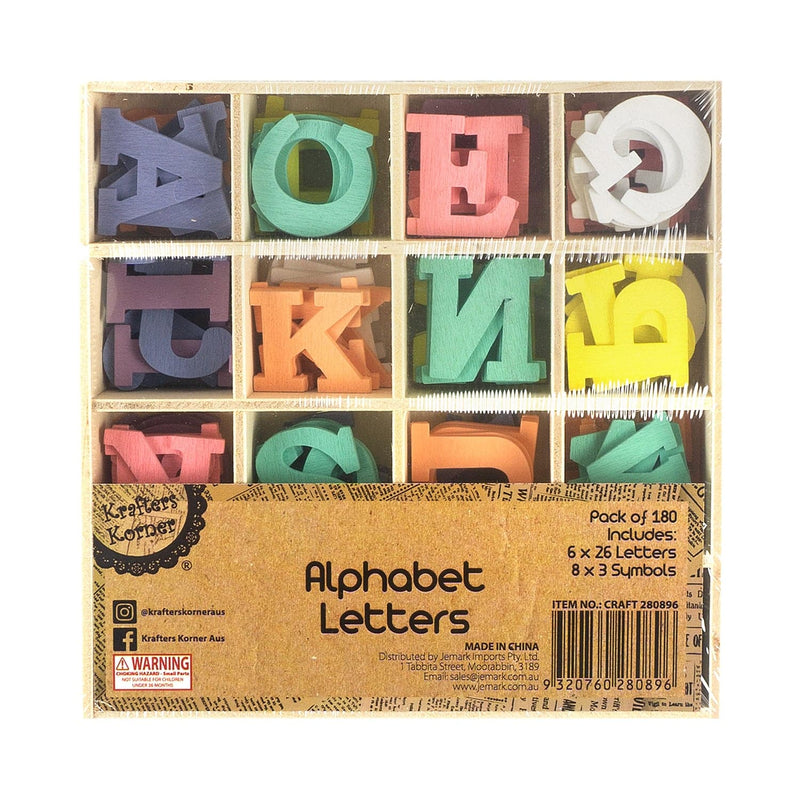 Dark Khaki Krafters Korner Alphabet Letter Craft Tray 180 Pack Craft Basics
