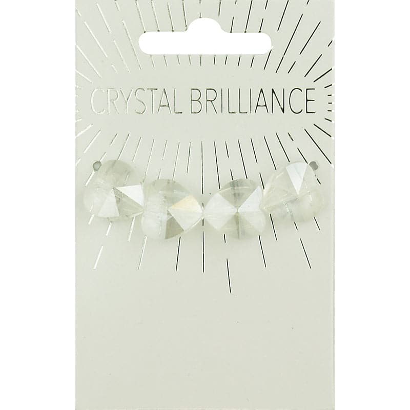 Light Gray Ribtex  19002  Crystal Hearts 14mm 4 Pieces Crystal Beads