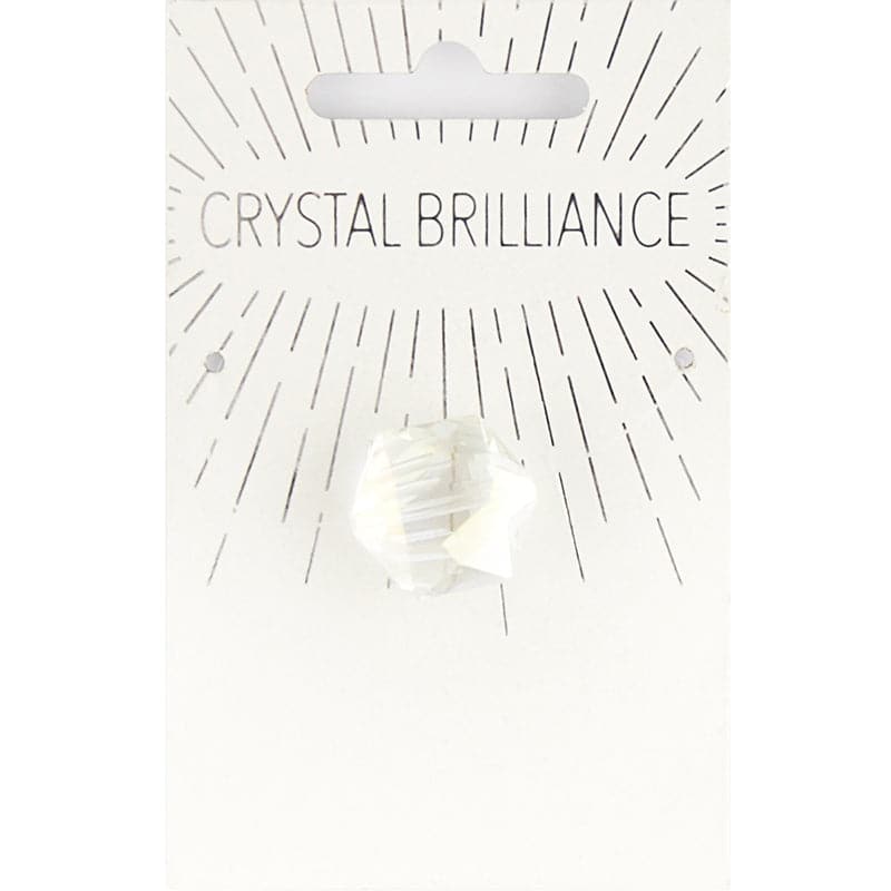 White Smoke Ribtex   Crystal Pentagon Ab Crystal 1 Piece Beads