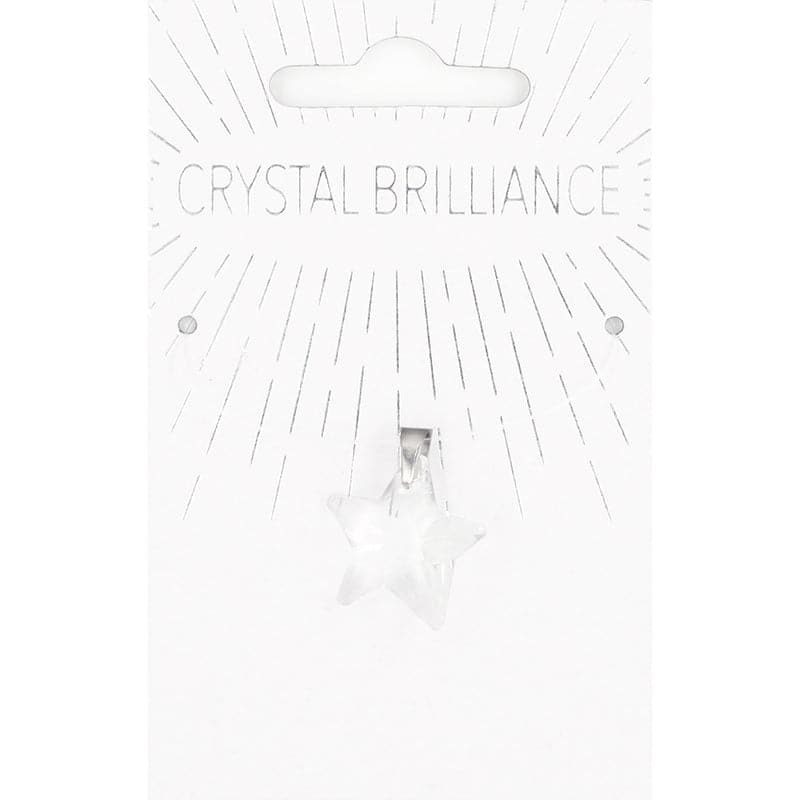 Snow Ribtex Crystal Star Pendant Clear 1 Piece Beads