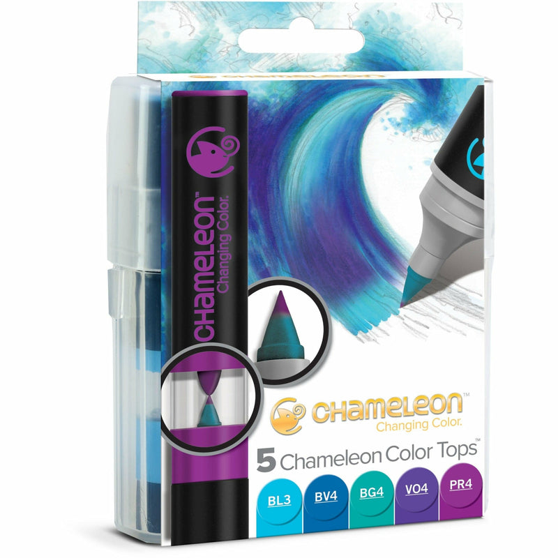 Dark Slate Blue Chameleon 5-Color Tops Cool Tones Pens