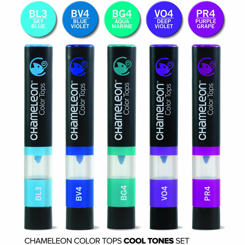 Blue Violet Chameleon 5-Color Tops Cool Tones Pens