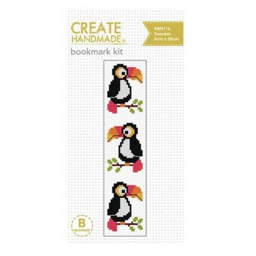 White Smoke Create Handmade Bookmark Toucan Stitching Kit 5cm x 20cm Needlework Kits