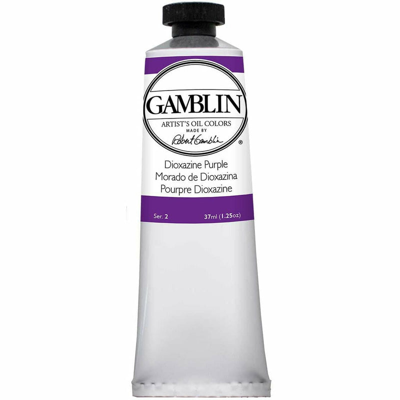 Light Gray Gamblin Artist Grade Oil Paint Dioxazine Purple Series 2, 37ml Oil Paints