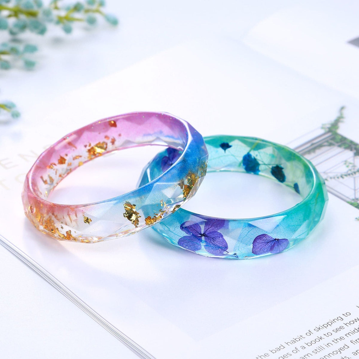 Lavender Urban Crafter Silicone Bracelet Mould 8.2x8.2x1.1cm - 1pc Resin Moulds