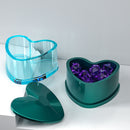 Light Gray Urban Crafter Heart Box  Silicone Mould 8x7.2x3.7cm Resin Moulds