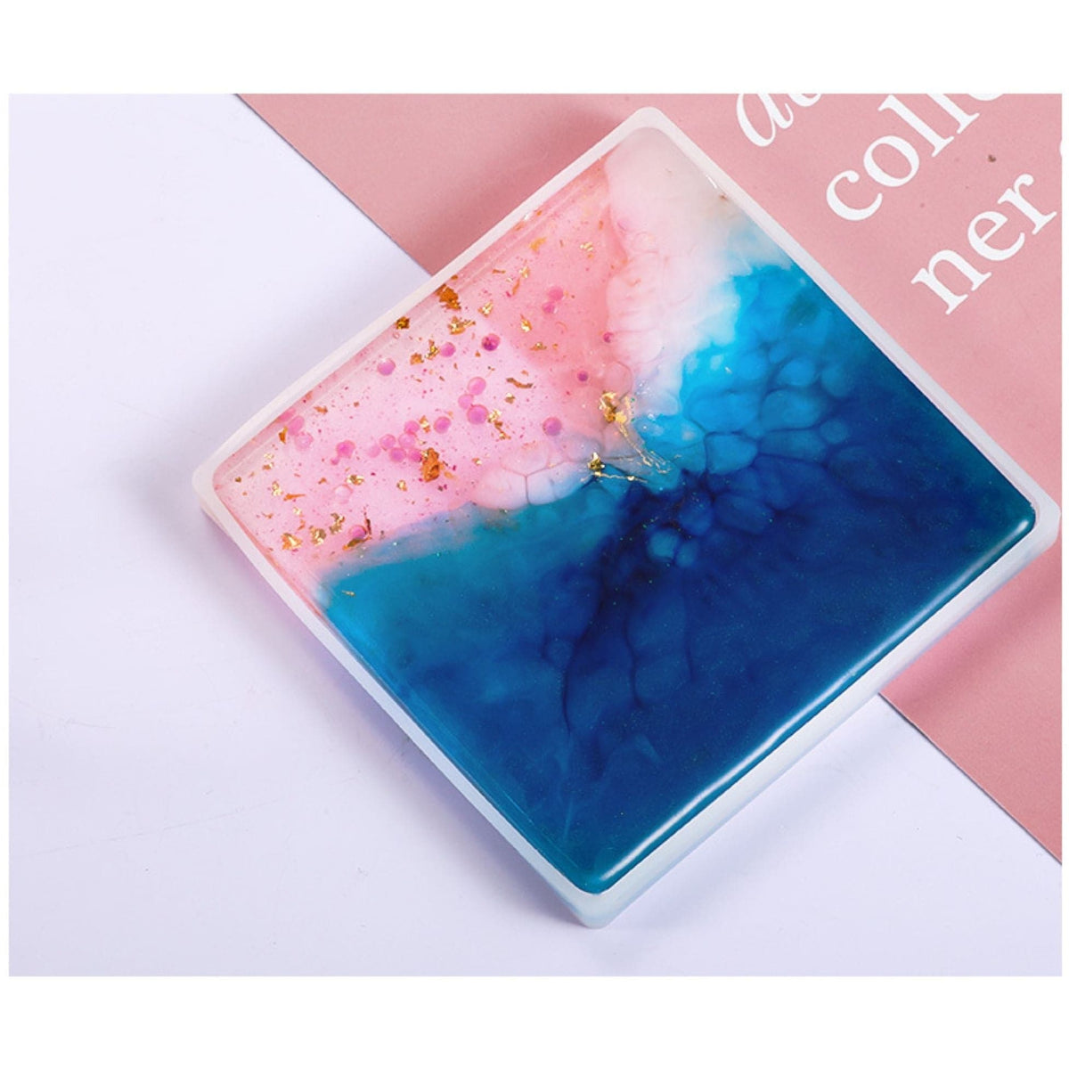 Dark Slate Blue Urban Crafter Silicone Square Mould coaster 11x11x1cm Resin Moulds