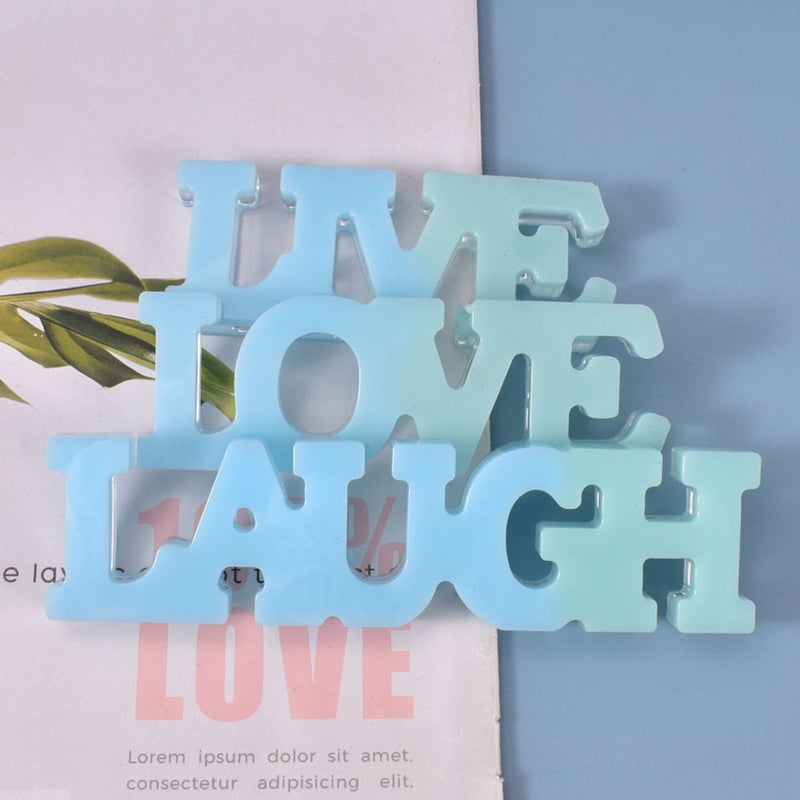 Dark Gray Urban Crafter Silicone words Mould 16x13x13.5cm - Live Love Laugh Resin Craft