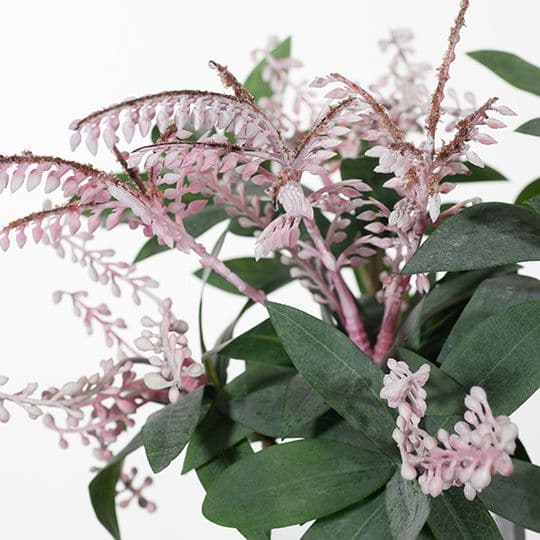 Dark Slate Gray Light Pink Pieris Japonica Mix in Vase - 30cm Artifical Flowers