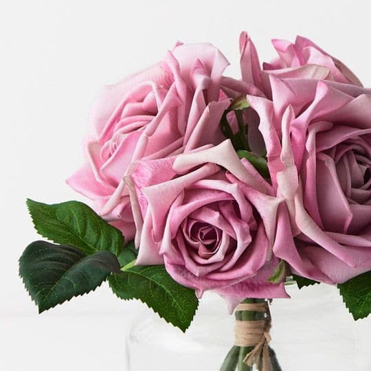 Dark Slate Gray Lavender Rose Clara Mix in Vase - 20cm Planters and Pots