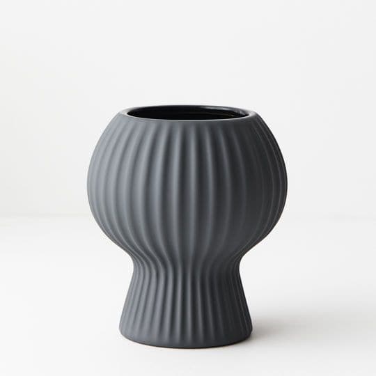 Dark Slate Gray Steel Pot Annix - 14.5cmh x 13cmd Planters and Pots