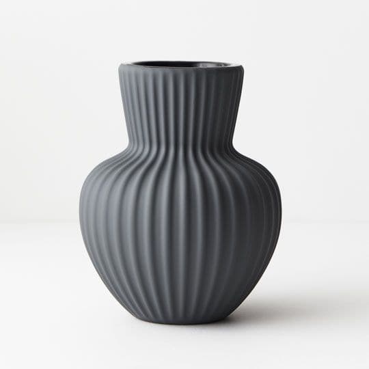 Dark Slate Gray Steel Vase Annix - 17cmh x 13.5cmd Planters and Pots