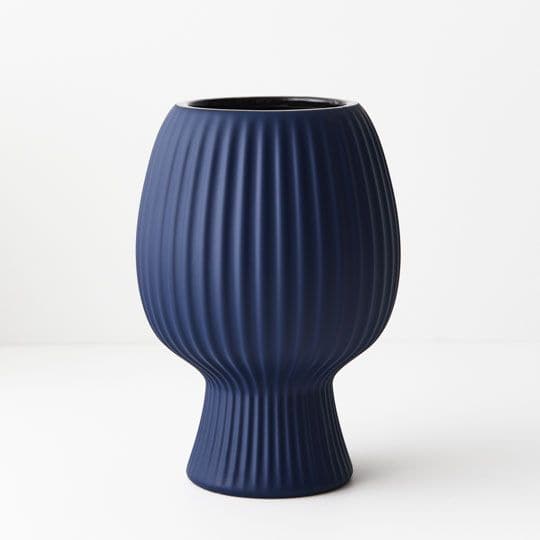 White Smoke Cobalt Vase Annix - 21.5cmh x 15cmd Planters and Pots