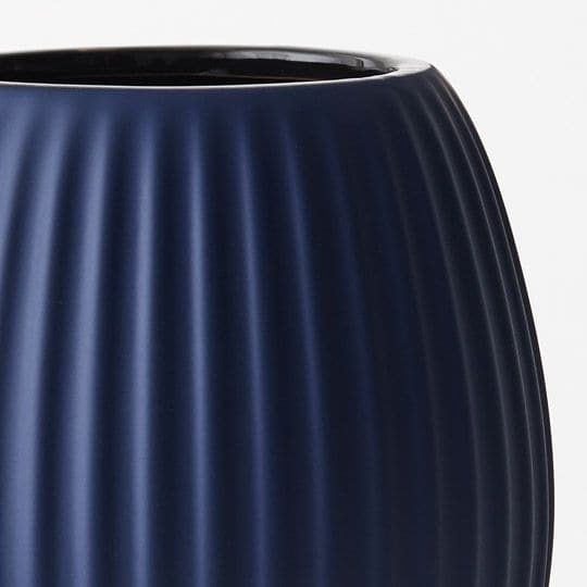 Dark Slate Gray Cobalt Vase Annix - 21.5cmh x 15cmd Planters and Pots