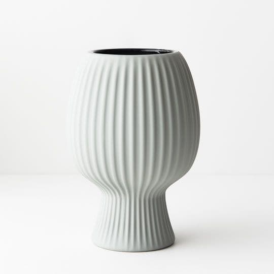 White Smoke Light Grey Vase Annix - 21.5cmh x 15cmd Planters and Pots
