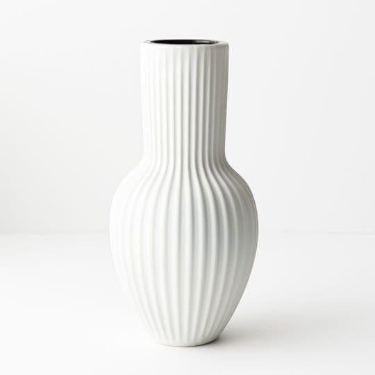 White Smoke White Vase Annix - 27cmh x 13.5cmd Planters and Pots