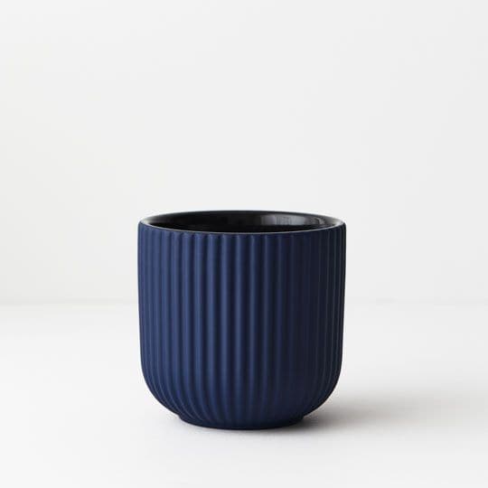 Dark Slate Gray Cobalt Pot Annix - 10.5cmh x 11.5cmd Planters and Pots