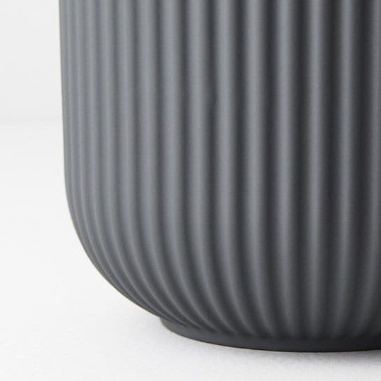 Dim Gray Steel Pot Annix - 14cmh x 14.5cmd Planters and Pots