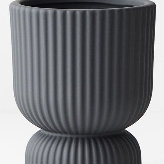 Dark Slate Gray Steel Pot Annix Pedestal - 16cmh x 11.5cmd Planters and Pots