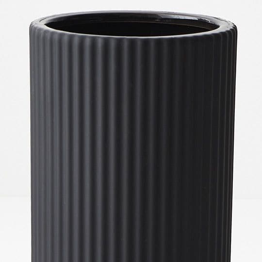 White Smoke Black Vase Annix. Colour - 19cmh x 12cmd Planters and Pots