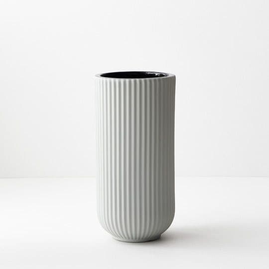 White Smoke Light Grey Vase Annix. Colour - 24cmh x 12cmd Planters and Pots