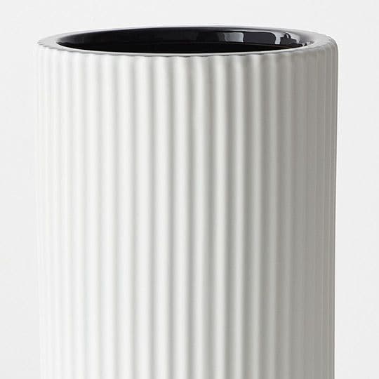 Light Gray White Vase Annix - 24cmh x 12cmd Planters and Pots