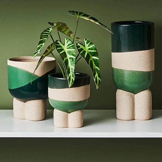 Dark Slate Gray Emerald Pot Odetto - 14cmh x 11.5cmd Planters and Pots
