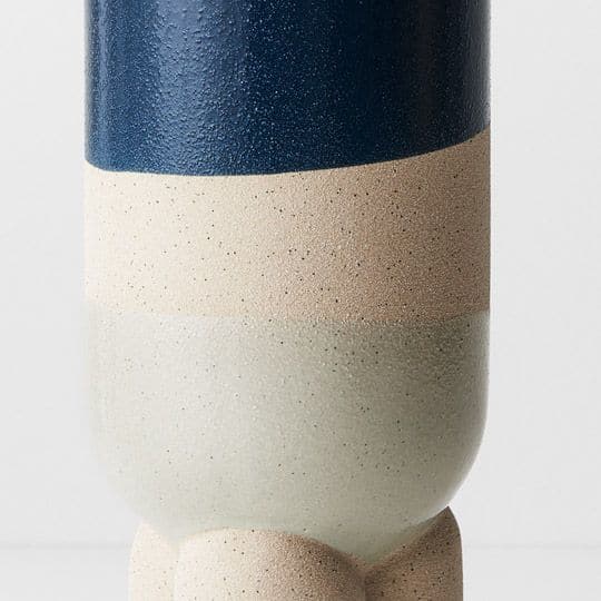 Dark Slate Gray Ocean Mist Vase Odetto - 28cmh x 12.5cmd Planters and Pots