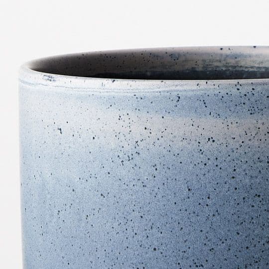 Light Gray Marine Blue Pot Kallo - 16cmh x 17.5cmd Planters and Pots