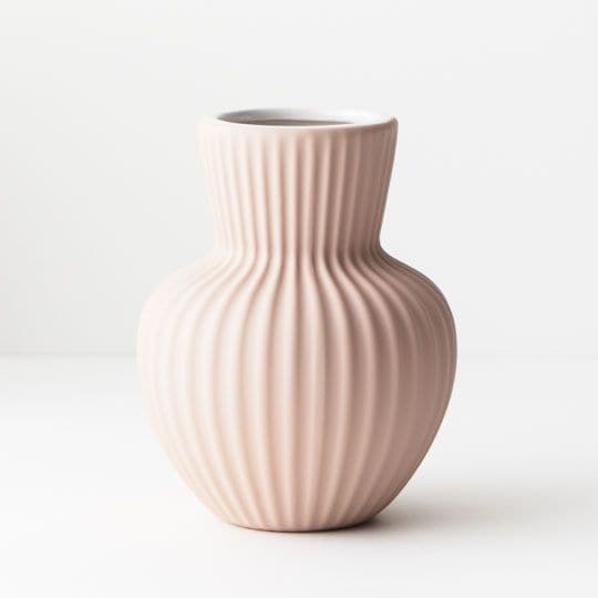White Smoke Light Pink Vase Palina - 17cmh x 13.5cmd Planters and Pots
