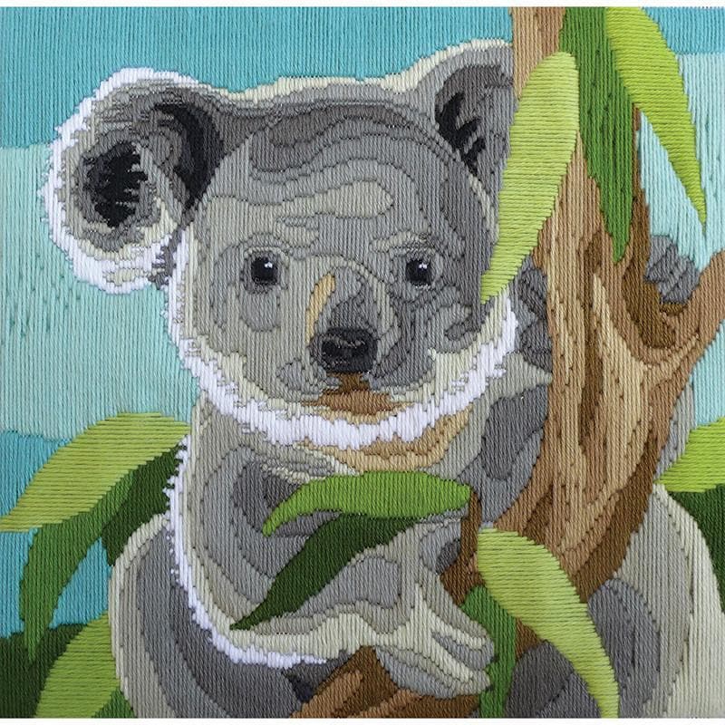 Dim Gray Koala Long Stitch Kit 30X30cm Needlework Kits