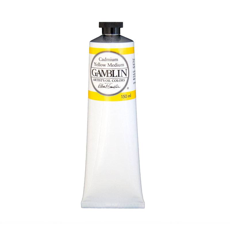 White Smoke Gamblin Artist Grade Oil Paint Cadmium Yellow Medium Series 4 150mL Oil Paints