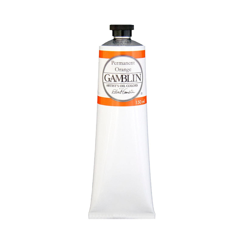 White Smoke Gamblin Artist Grade Oil Paint Permanent Orange Series 3 150mL Oil Paints