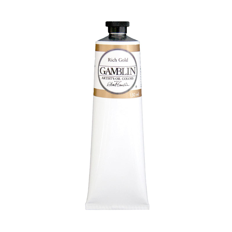 White Smoke Gamblin Artist Grade Oil Paint Rich Gold Series 4 150mL Oil Paints