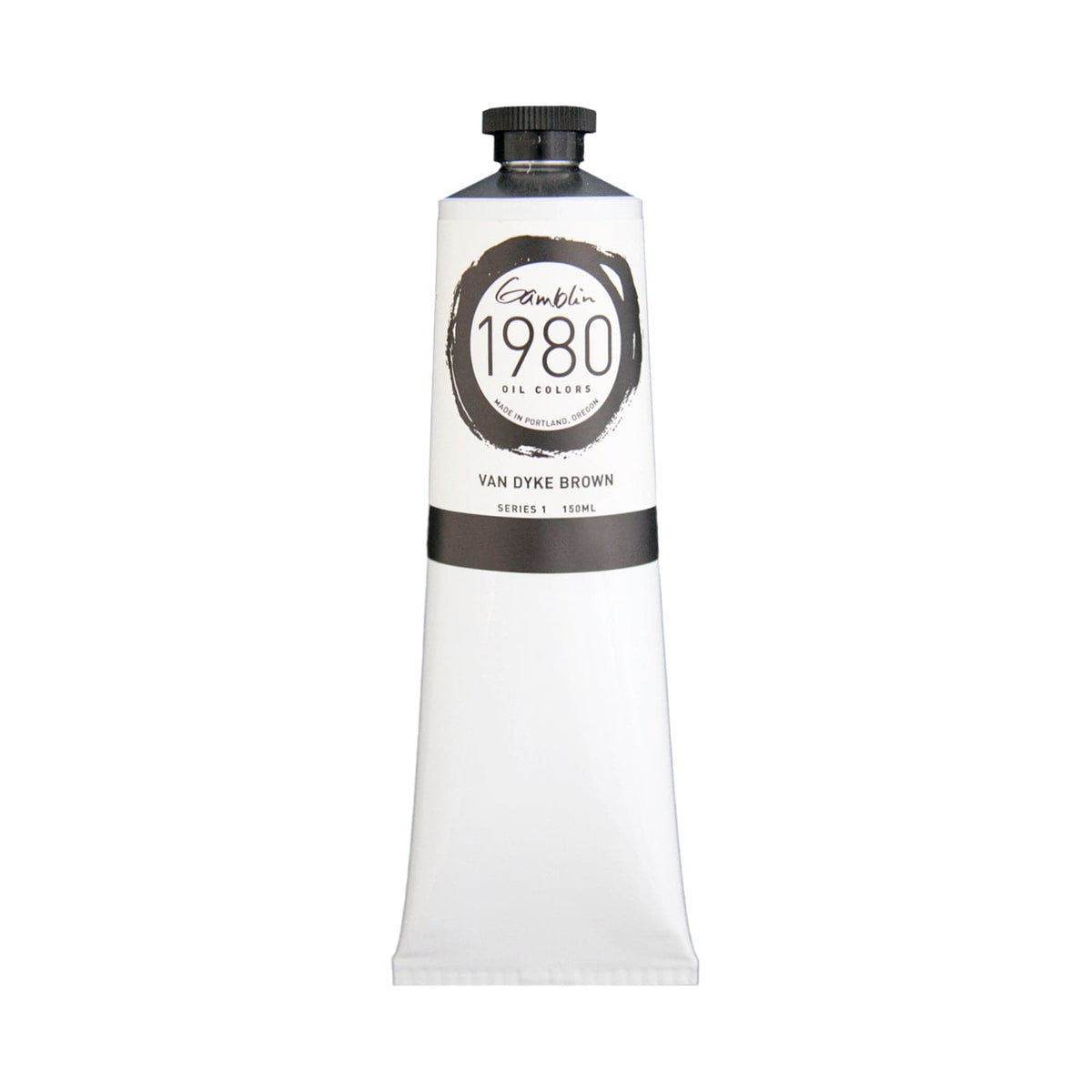White Smoke Gamblin 1980 Oil Paint Van Dyke Brown 150mL Series 1 Oil Paints