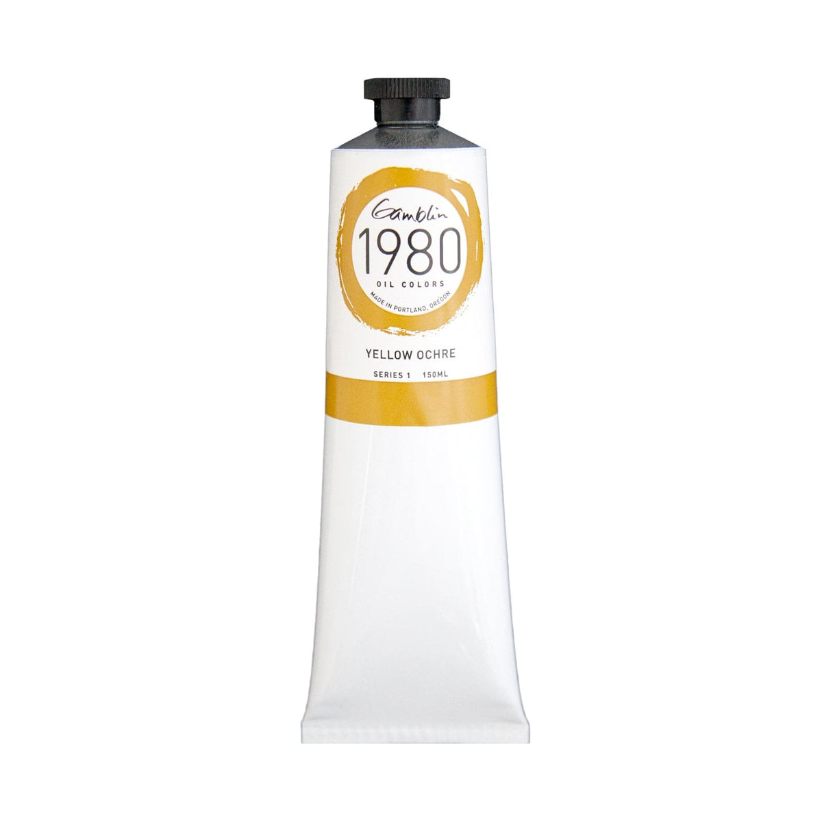 Beige Gamblin 1980 Oil Paint Yellow Ochre 150mL Series 1 Oil Paints