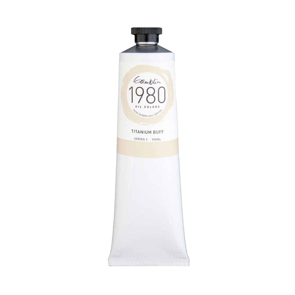 White Smoke Gamblin 1980 Oil Paint Titanium Buff 150mL Series 1 Oil Paints