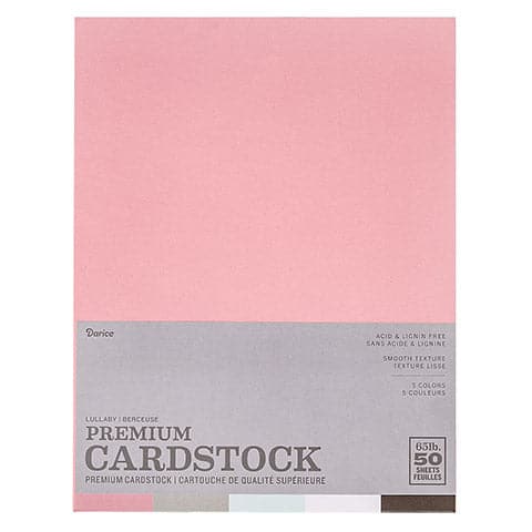 Light Pink Smooth 21.6x27.9cm Card Lullaby 50 Sheets Paper Craft