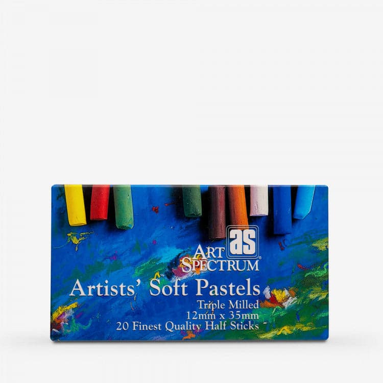 Dark Cyan Art Spectrum Half Stick Pastel Box Set Of 20 Pastels & Charcoal