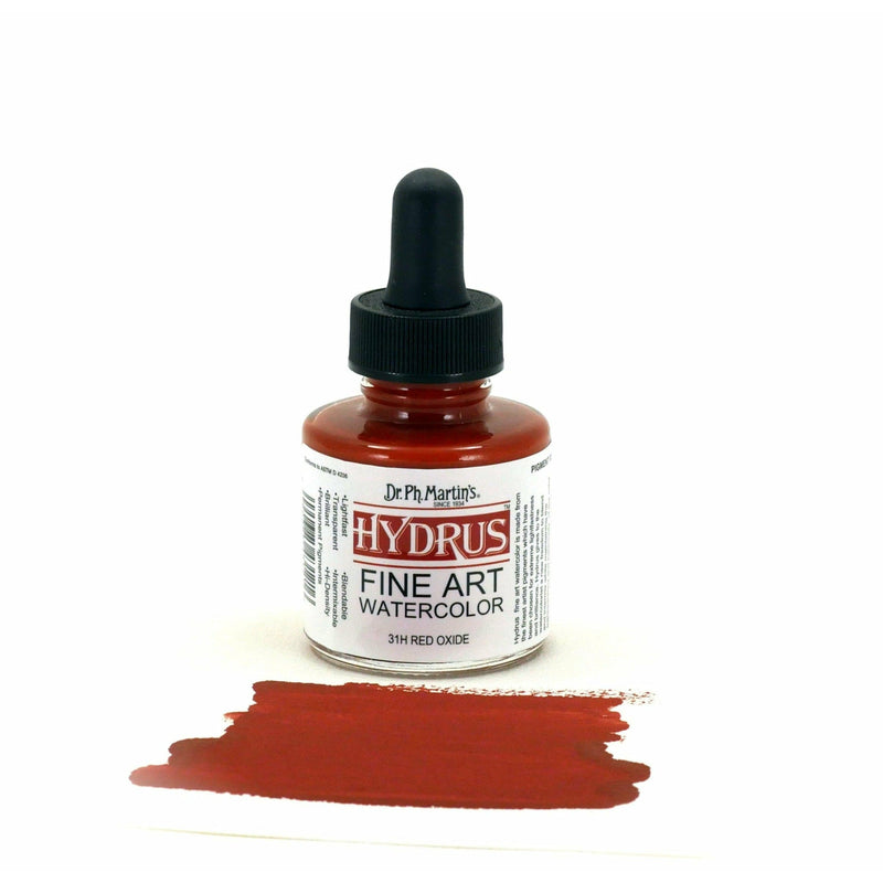 Brown Dr. Ph. Martin's Hydrus Fine Art Watercolour Paint   29.5ml  Red Oxide Watercolour Paints